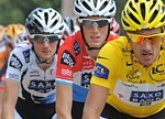 Frank und Andy Schleck w�hrend der zweiten Etappe der Tour de France 2009